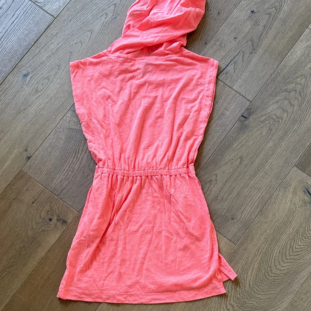 GAP Girls Neon Coral Hooded Swim Coverup
